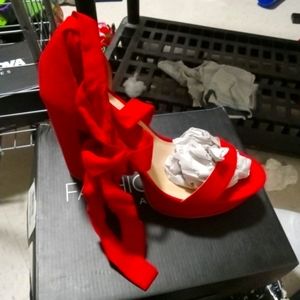 Size 12 red velvet heels